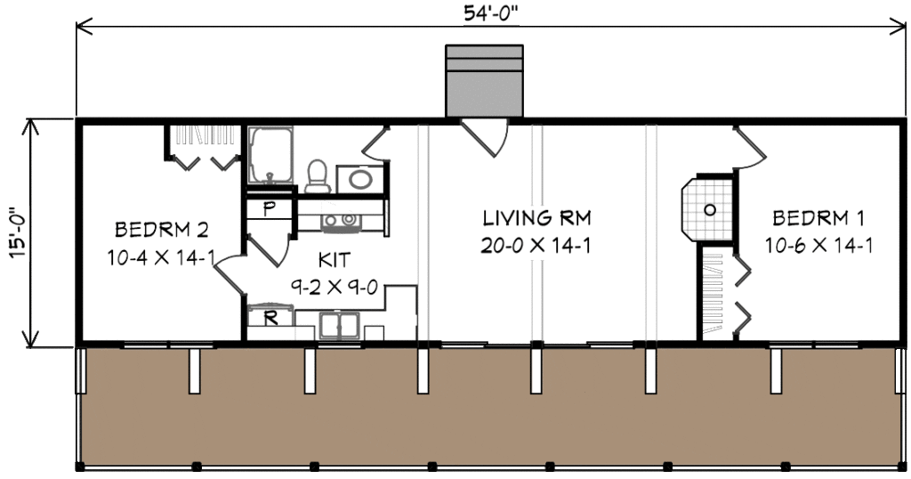 tiny 2 bedroom cabin