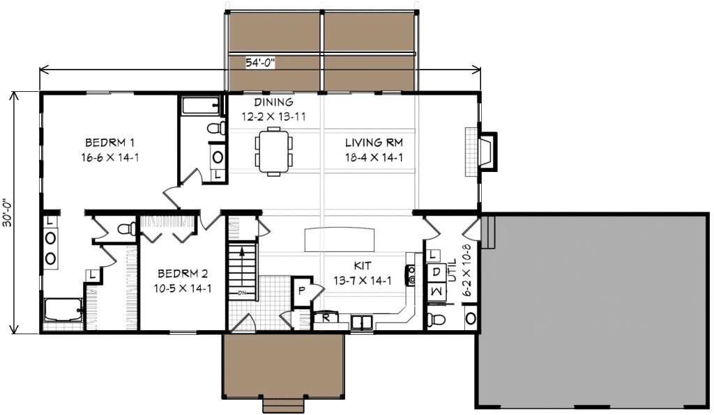 2 bedroom floor plan