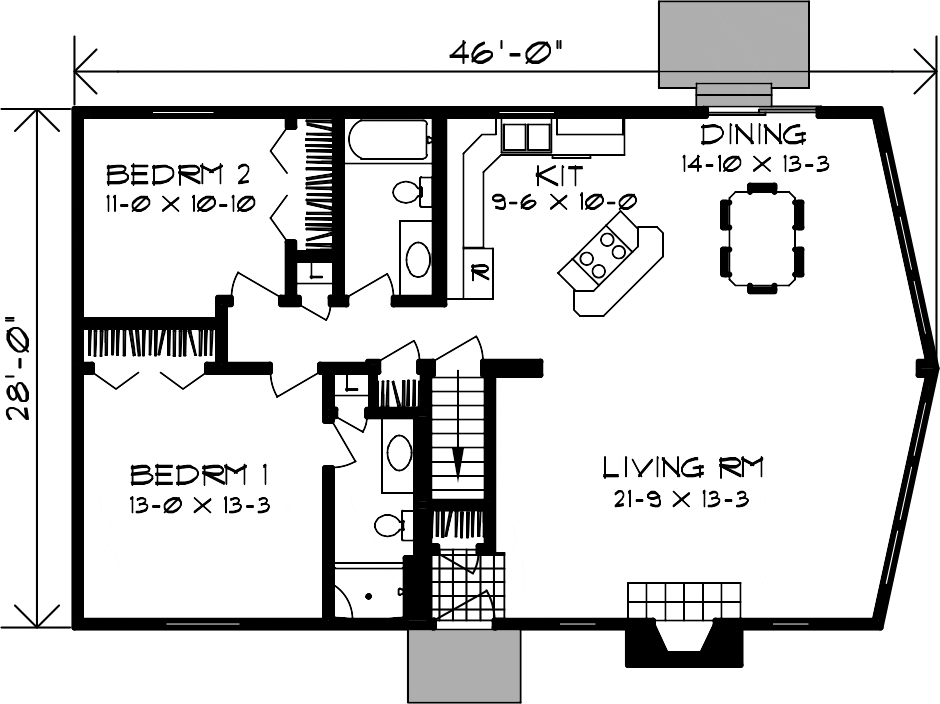2 bedroom small cabin